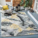 Tropical Botanical Indoor/Outdoor Area Rug, 6'6" x 9'4