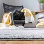 Amelia Rustic Tribal Distressed Area Rug, Grey/Ivory