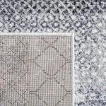 Amelia Rustic Tribal Distressed Area Rug, Grey/Ivory