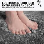 Soft Gray Non-Slip Bathroom Rug, Machine Washable