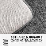 Soft Gray Non-Slip Bathroom Rug, Machine Washable
