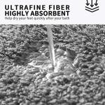 Soft Gray Non-Slip Bathroom Rug, Machine Washable