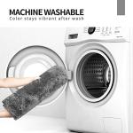 Soft Gray Non-Slip Bathroom Rug, Machine Washable