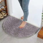 Extra Soft Chenille Semi-Circle Bath Rug Mat