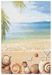 Barbados Tropical Beach Seashell Area Rug, 6'6" x 9'4