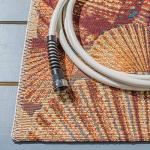 Barbados Tropical Beach Seashell Area Rug, 6'6" x 9'4