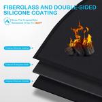 Fireproof Half Round Fireplace Mat 32x60 Inch
