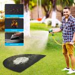 Fireproof Half Round Fireplace Mat 32x60 Inch
