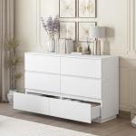 Merryluk 6 Drawer White Tallboy Dresser Chest