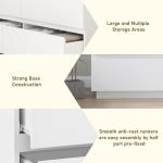 Merryluk 6-Drawer White Tall Chest of Drawers