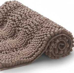 TENGTENGLINK Soft Chenille Bath Mat, Non-Slip