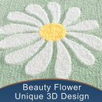 Light Green Daisy Bath Mat - Soft & Non-Slip