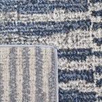 Modern Non-Shedding Area Rug in Navy/Grey