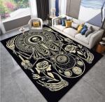 Gothic Skull Vintage Area Rug for Home 4'x5