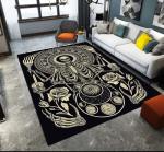 Gothic Skull Vintage Area Rug for Home 4'x5