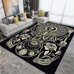 Gothic Skull Vintage Area Rug for Home 4'x5