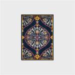 Washable Small Retro Pattern Rug - Dark Blue