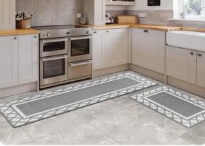 Cushioned Anti-Fatigue Kitchen Mats - 2 Piece Set