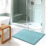Aqua Green Flamingo Memory Foam Bath Mat Rug