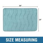 Aqua Green Flamingo Memory Foam Bath Mat Rug