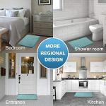 Aqua Green Flamingo Memory Foam Bath Mat Rug