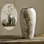 Rustic Tall Ceramic Flower Vase for Farmhouse Decor