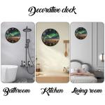 Modern Green and Gold Glass Wall Clock