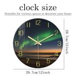 Modern Green and Gold Glass Wall Clock