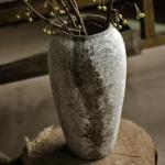 Rustic Tall Ceramic Flower Vase for Farmhouse Decor
