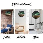 Modern Green and Gold Glass Wall Clock