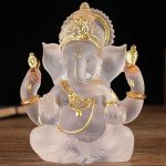 Lord Ganesha Glass Statue for Home Decor