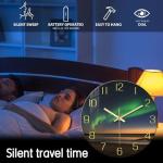 Modern Green and Gold Glass Wall Clock