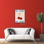 Funky Retro Cherry Wall Art Print for Room