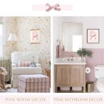 Pink Bow Wall Art Decor for Teen Rooms