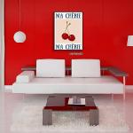Funky Retro Cherry Wall Art Print for Room