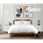 White Nightstand with 2 Drawers for Bedroom
