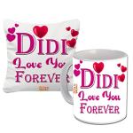 Rakhi and Birthday Combo: Cushion Cover & Mug