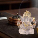 Lord Ganesha Glass Statue for Home Decor