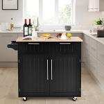 Giantex Rolling Kitchen Island Cart with Towel Bar