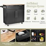 Giantex Rolling Kitchen Island Cart with Towel Bar