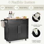 Giantex Rolling Kitchen Island Cart with Towel Bar