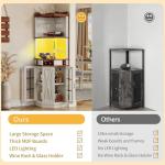 72" Tall Farmhouse Corner Wine Bar Cabinet