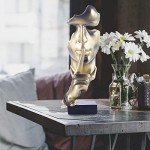 Gold Thinker Statue - Modern Abstract Home Decor