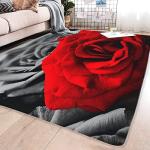 Large Farmhouse Area Rug with Rose Design