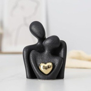 Abstract Ceramic Couple Sculpture for Home Decor