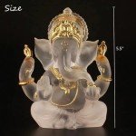 Lord Ganesha Glass Statue for Home Decor