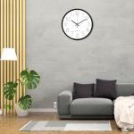 Black & White Non-Ticking Wall Clock 30cm
