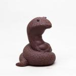 Cute Purple Clay Snake Tea Pet for Decor
