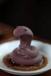 Cute Purple Clay Snake Tea Pet for Decor