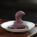 Cute Purple Clay Snake Tea Pet for Decor